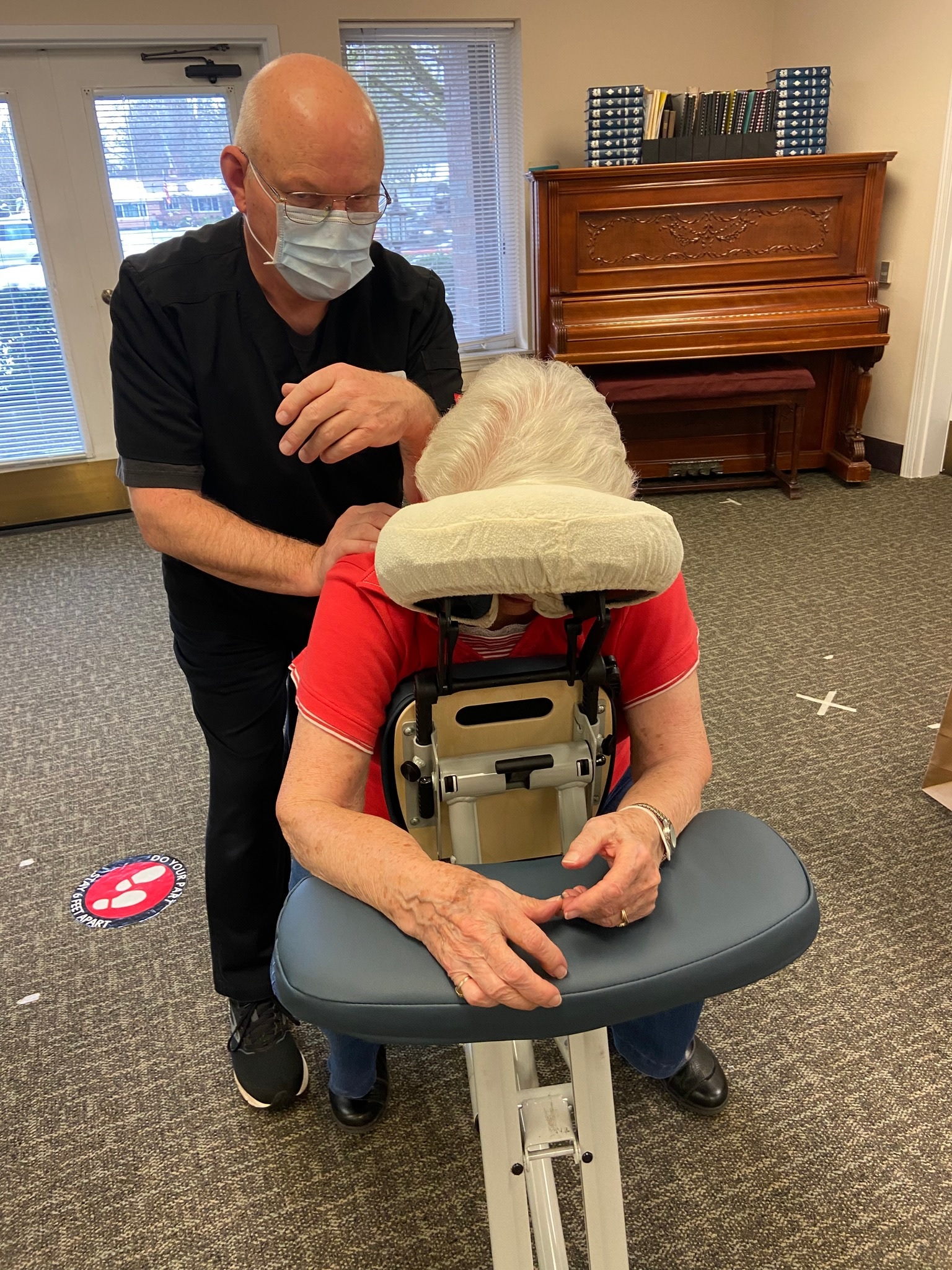 Jennings McCall Free Chair massages for our residents and staff